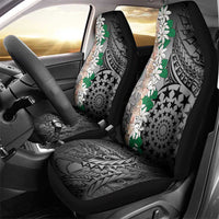 Cook Islands Tiare Maori With Conch Shell Car Seat Cover Pasifika Fest Polynesian Tattoo Black LT14 - Polynesian Pride