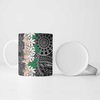 Cook Islands Tiare Maori With Conch Shell Ceramic Mug Pasifika Fest Polynesian Tattoo Black LT14 - Polynesian Pride