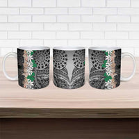 Cook Islands Tiare Maori With Conch Shell Ceramic Mug Pasifika Fest Polynesian Tattoo Black LT14 - Polynesian Pride