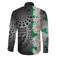 Cook Islands Tiare Maori With Conch Shell Family Matching Mermaid Dress and Hawaiian Shirt Pasifika Fest Polynesian Tattoo Black