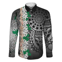 Cook Islands Tiare Maori With Conch Shell Family Matching Puletasi and Hawaiian Shirt Pasifika Fest Polynesian Tattoo Black
