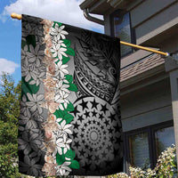 Cook Islands Tiare Maori With Conch Shell Garden Flag Pasifika Fest Polynesian Tattoo Black LT14 - Polynesian Pride