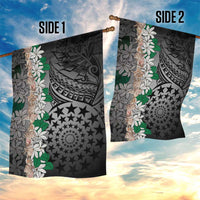 Cook Islands Tiare Maori With Conch Shell Garden Flag Pasifika Fest Polynesian Tattoo Black LT14 - Polynesian Pride