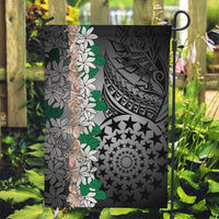 Cook Islands Tiare Maori With Conch Shell Garden Flag Pasifika Fest Polynesian Tattoo Black LT14 Garden Flag Black - Polynesian Pride