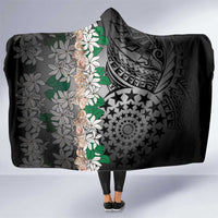 Cook Islands Tiare Maori With Conch Shell Hooded Blanket Pasifika Fest Polynesian Tattoo Black LT14 One Size Black - Polynesian Pride