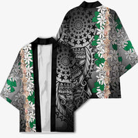 Cook Islands Tiare Maori With Conch Shell Kimono Pasifika Fest Polynesian Tattoo Black LT14 - Polynesian Pride