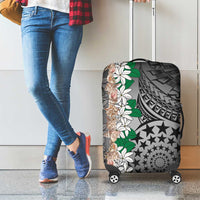 Cook Islands Tiare Maori With Conch Shell Luggage Cover Pasifika Fest Polynesian Tattoo Black LT14 - Polynesian Pride