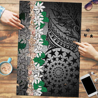 Cook Islands Tiare Maori With Conch Shell Puzzle Pasifika Fest Polynesian Tattoo Black