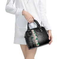 Cook Islands Tiare Maori With Conch Shell Shoulder Handbag Pasifika Fest Polynesian Tattoo Black
