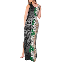 Cook Islands Tiare Maori With Conch Shell Tank Maxi Dress Pasifika Fest Polynesian Tattoo Black LT14 - Polynesian Pride