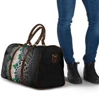 Cook Islands Tiare Maori With Conch Shell Travel Bag Pasifika Fest Polynesian Tattoo Black LT14 - Polynesian Pride