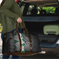 Cook Islands Tiare Maori With Conch Shell Travel Bag Pasifika Fest Polynesian Tattoo Black LT14 - Polynesian Pride