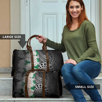 Cook Islands Tiare Maori With Conch Shell Travel Bag Pasifika Fest Polynesian Tattoo Black LT14 - Polynesian Pride