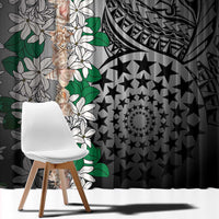 Cook Islands Tiare Maori With Conch Shell Window Curtain Pasifika Fest Polynesian Tattoo Black LT14 - Polynesian Pride