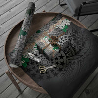 Cook Islands Tiare Maori With Conch Shell Wrapping Paper Pasifika Fest Polynesian Tattoo Black LT14 - Polynesian Pride