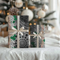 Cook Islands Tiare Maori With Conch Shell Wrapping Paper Pasifika Fest Polynesian Tattoo Black LT14 - Polynesian Pride