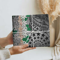 Cook Islands Tiare Maori With Conch Shell Wrapping Paper Pasifika Fest Polynesian Tattoo Black LT14 - Polynesian Pride