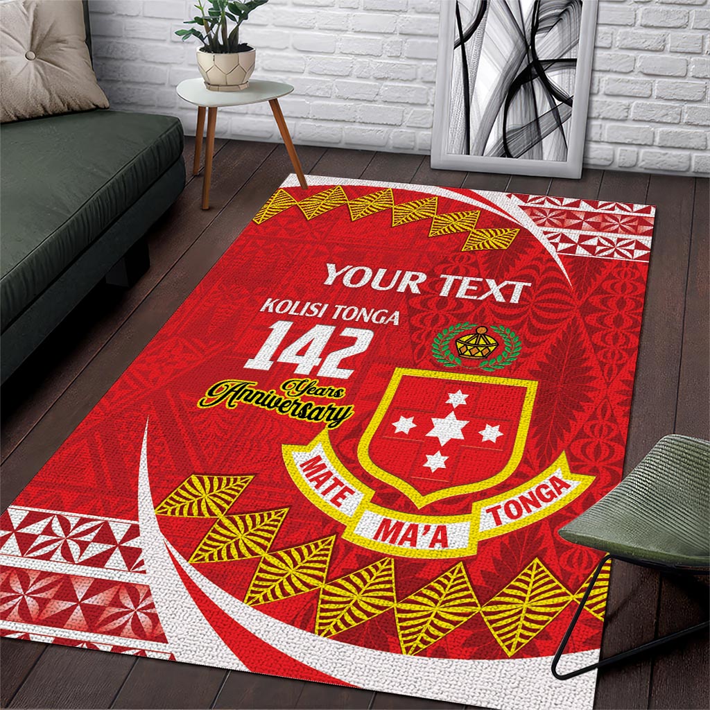 Personalised Kolisi Tonga College Atele Area Rug Mate Maa Tonga 142 Years Anniversary