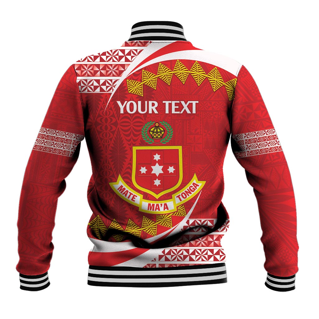 Personalised Kolisi Tonga College Atele Baseball Jacket Mate Maa Tonga 142 Years Anniversary LT14 - Polynesian Pride
