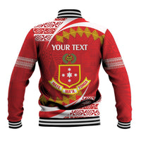 Personalised Kolisi Tonga College Atele Baseball Jacket Mate Maa Tonga 142 Years Anniversary LT14 - Polynesian Pride