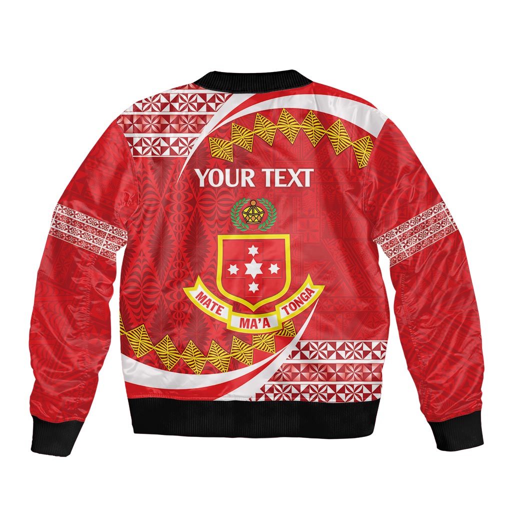 Personalised Kolisi Tonga College Atele Bomber Jacket Mate Maa Tonga 142 Years Anniversary LT14 - Polynesian Pride