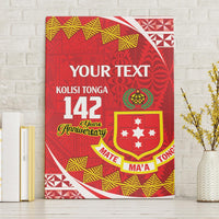 Personalised Kolisi Tonga College Atele Canvas Wall Art Mate Maa Tonga 142 Years Anniversary LT14 Without Frame Red - Polynesian Pride