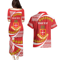 Personalised Kolisi Tonga College Atele Couples Matching Puletasi and Hawaiian Shirt Mate Maa Tonga 142 Years Anniversary LT14 - Polynesian Pride