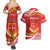 Personalised Kolisi Tonga College Atele Couples Matching Summer Maxi Dress and Hawaiian Shirt Mate Maa Tonga 142 Years Anniversary