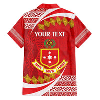 Personalised Kolisi Tonga College Atele Family Matching Long Sleeve Bodycon Dress and Hawaiian Shirt Mate Maa Tonga 142 Years Anniversary LT14 - Polynesian Pride