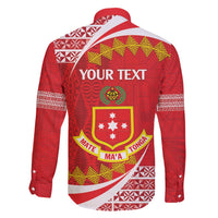Personalised Kolisi Tonga College Atele Family Matching Long Sleeve Bodycon Dress and Hawaiian Shirt Mate Maa Tonga 142 Years Anniversary LT14 - Polynesian Pride