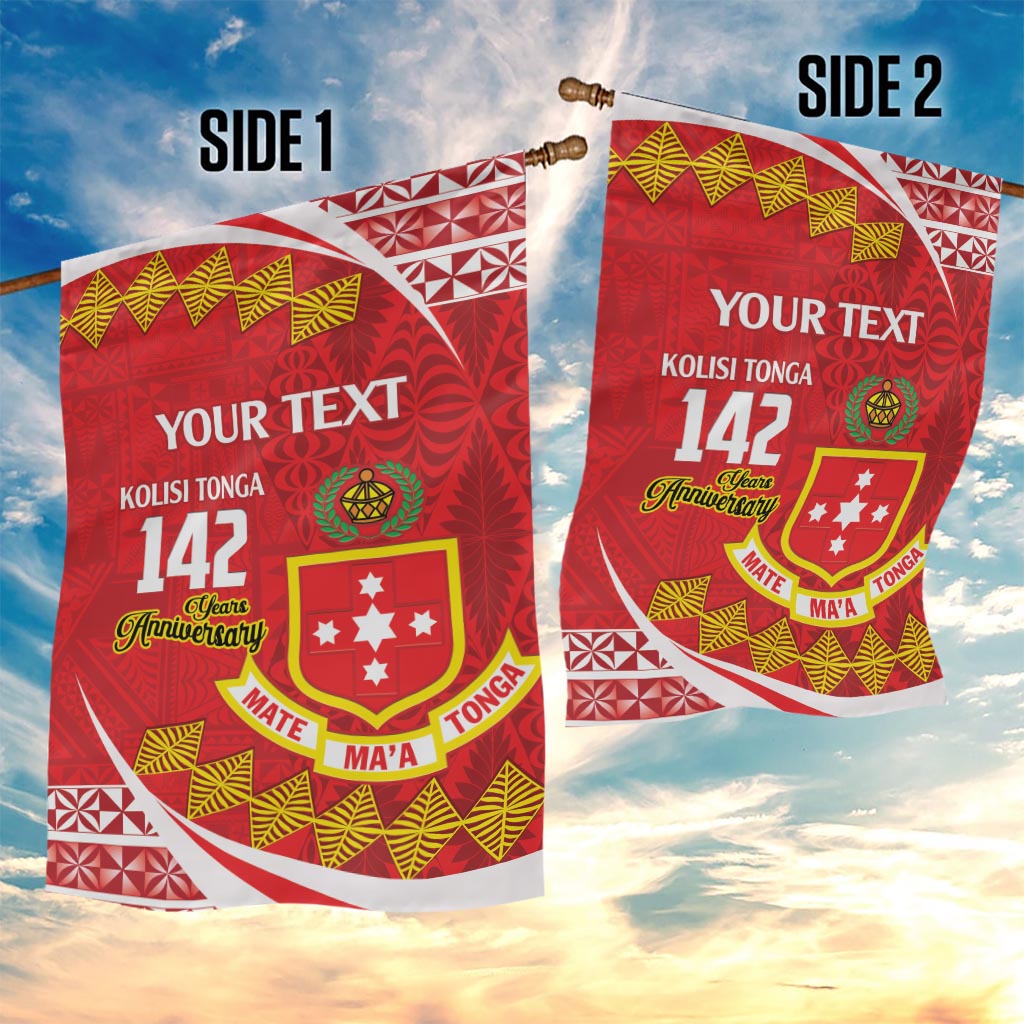 Personalised Kolisi Tonga College Atele Garden Flag Mate Maa Tonga 142 Years Anniversary LT14 - Polynesian Pride