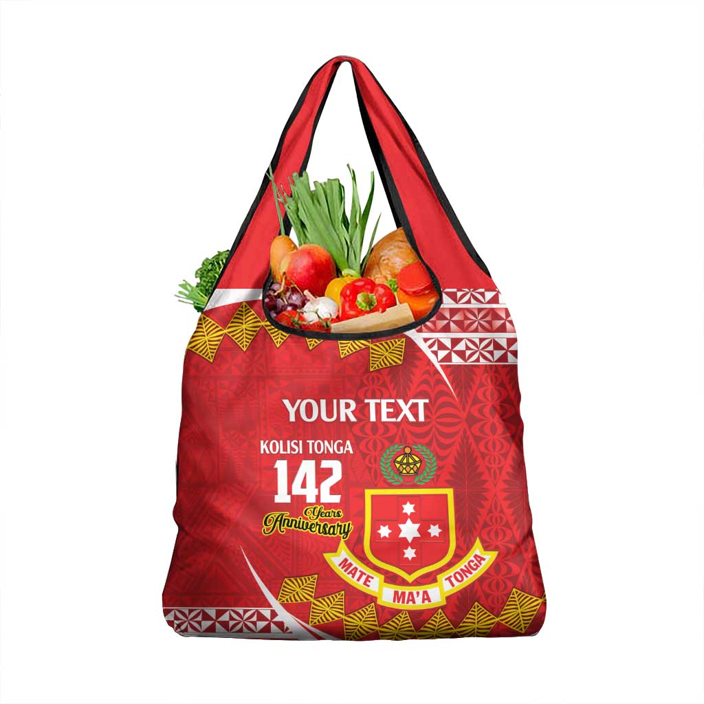 Personalised Kolisi Tonga College Atele Grocery Bag Mate Maa Tonga 142 Years Anniversary LT14 1-pack One Size Red - Polynesian Pride