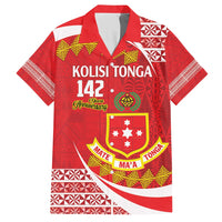 Personalised Kolisi Tonga College Atele Hawaiian Shirt Mate Maa Tonga 142 Years Anniversary LT14 Red - Polynesian Pride