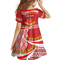 Personalised Kolisi Tonga College Atele Kid Short Sleeve Dress Mate Maa Tonga 142 Years Anniversary
