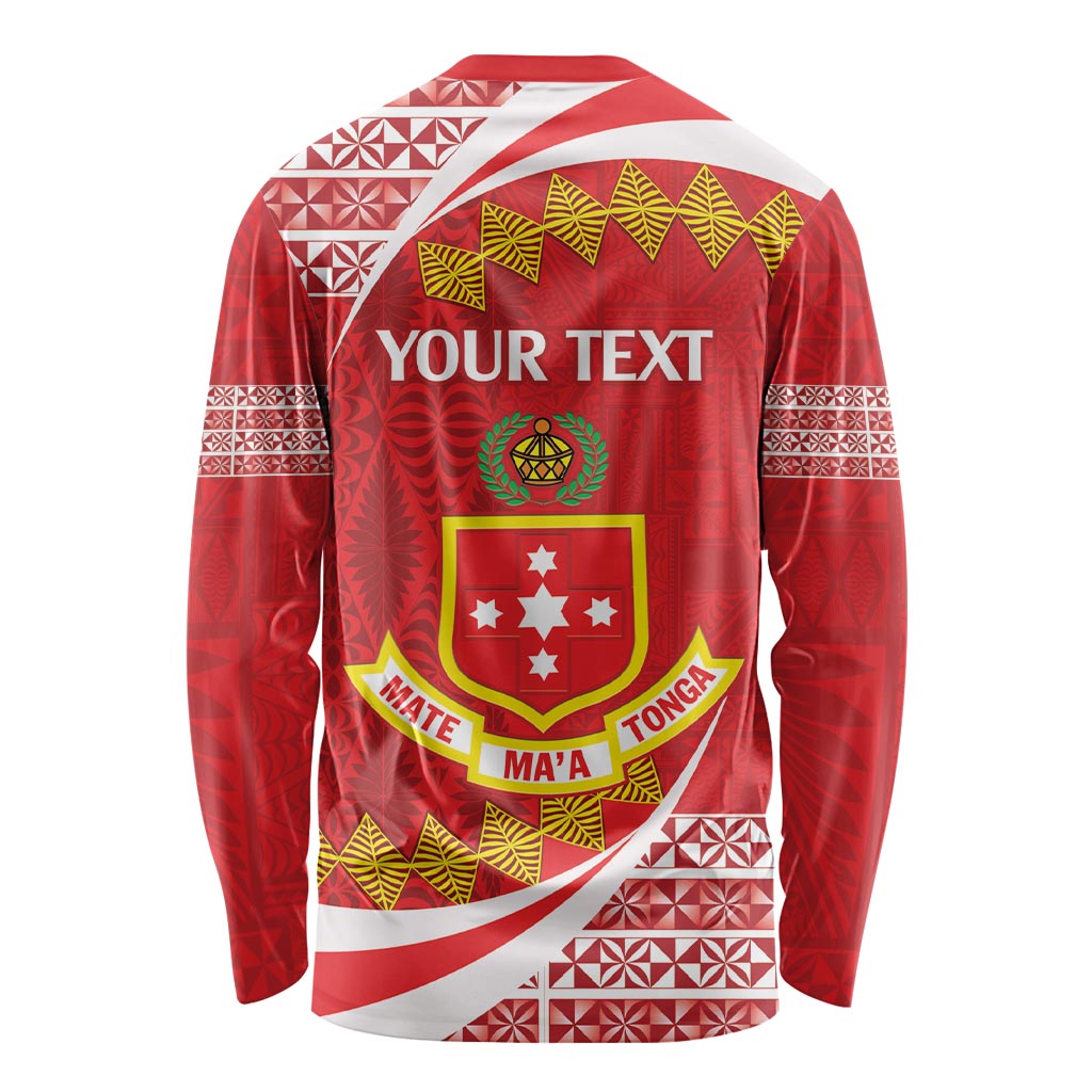 Personalised Kolisi Tonga College Atele Long Sleeve Shirt Mate Maa Tonga 142 Years Anniversary