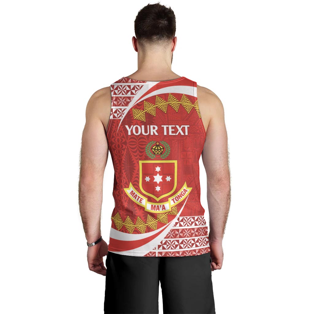 Personalised Kolisi Tonga College Atele Men Tank Top Mate Maa Tonga 142 Years Anniversary LT14 - Polynesian Pride
