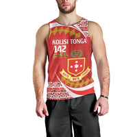 Personalised Kolisi Tonga College Atele Men Tank Top Mate Maa Tonga 142 Years Anniversary LT14 - Polynesian Pride