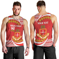 Personalised Kolisi Tonga College Atele Men Tank Top Mate Maa Tonga 142 Years Anniversary LT14 - Polynesian Pride
