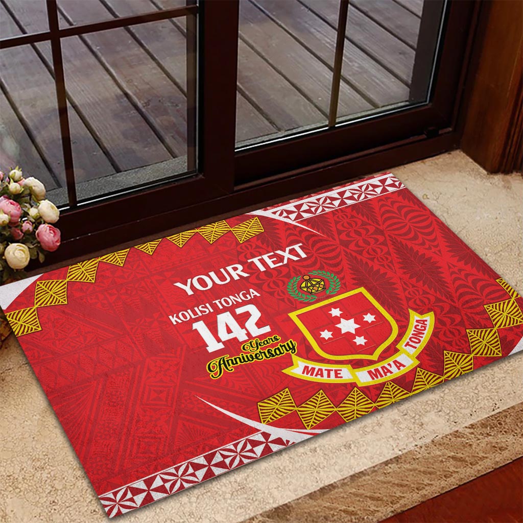 Personalised Kolisi Tonga College Atele Rubber Doormat Mate Maa Tonga 142 Years Anniversary LT14 - Polynesian Pride
