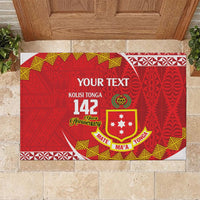 Personalised Kolisi Tonga College Atele Rubber Doormat Mate Maa Tonga 142 Years Anniversary LT14 - Polynesian Pride
