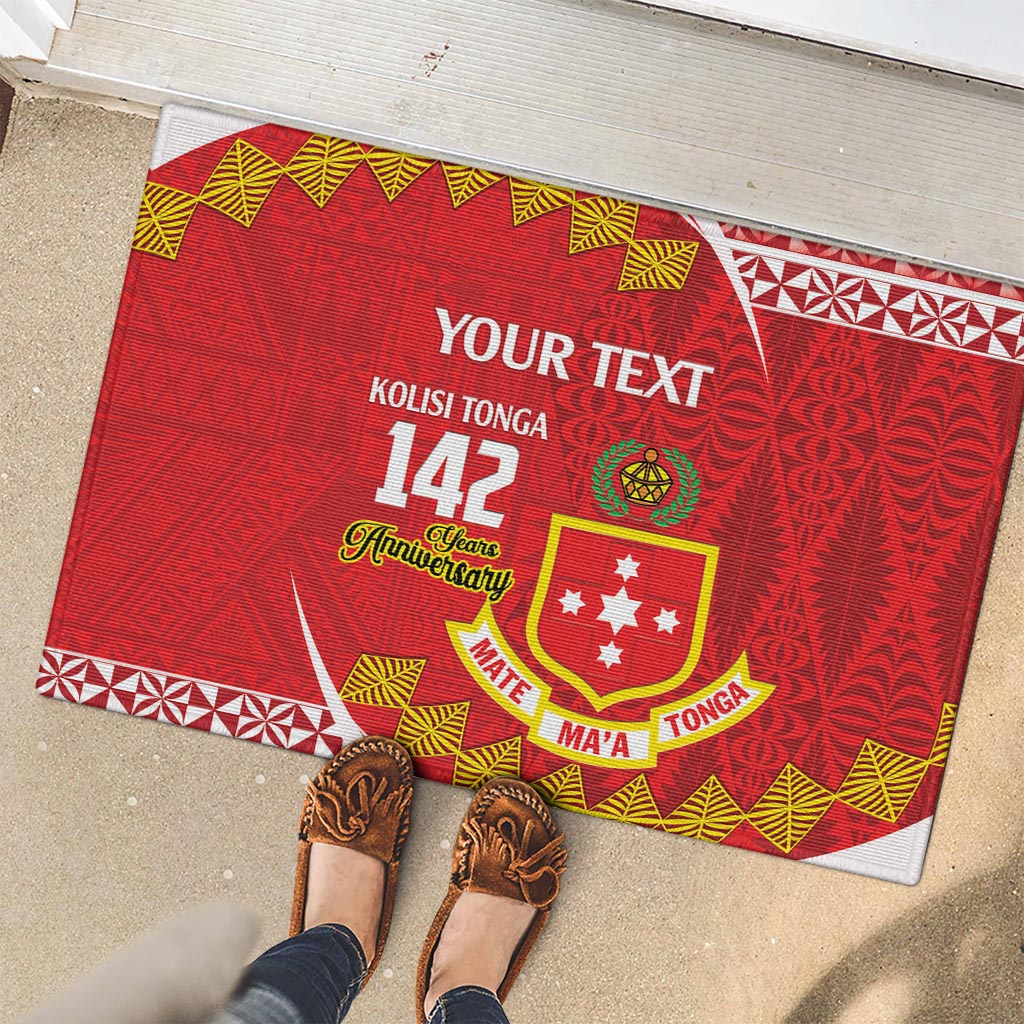 Personalised Kolisi Tonga College Atele Rubber Doormat Mate Maa Tonga 142 Years Anniversary LT14 - Polynesian Pride