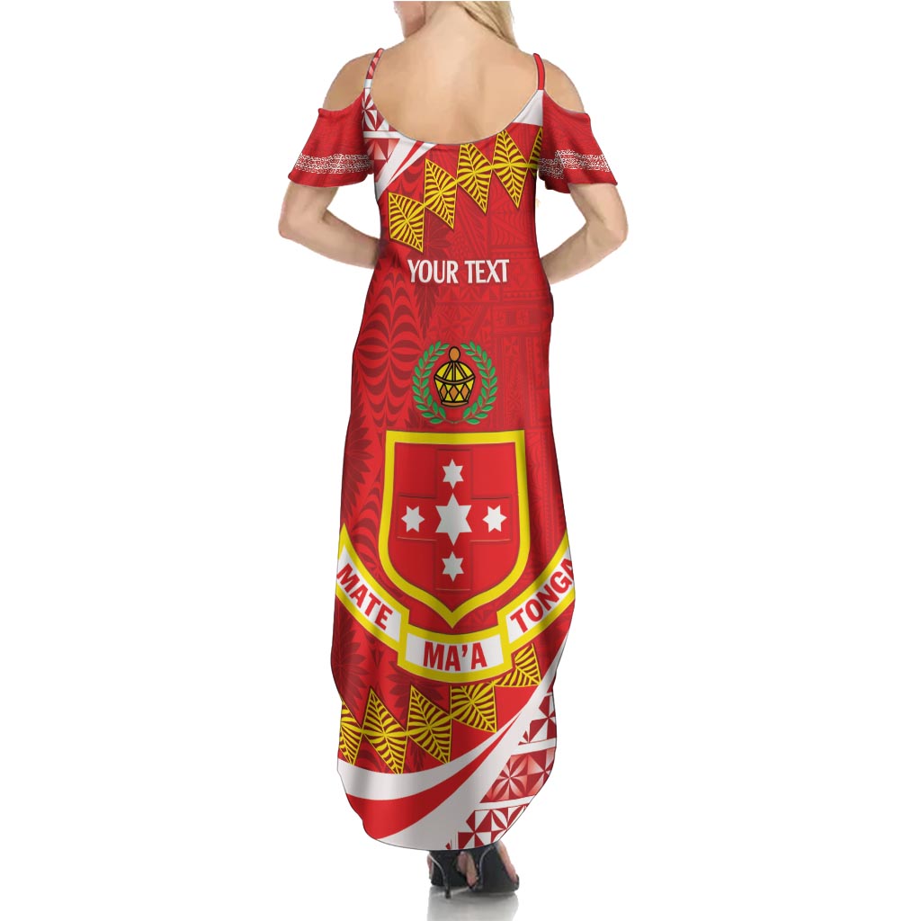 Personalised Kolisi Tonga College Atele Summer Maxi Dress Mate Maa Tonga 142 Years Anniversary LT14 - Polynesian Pride