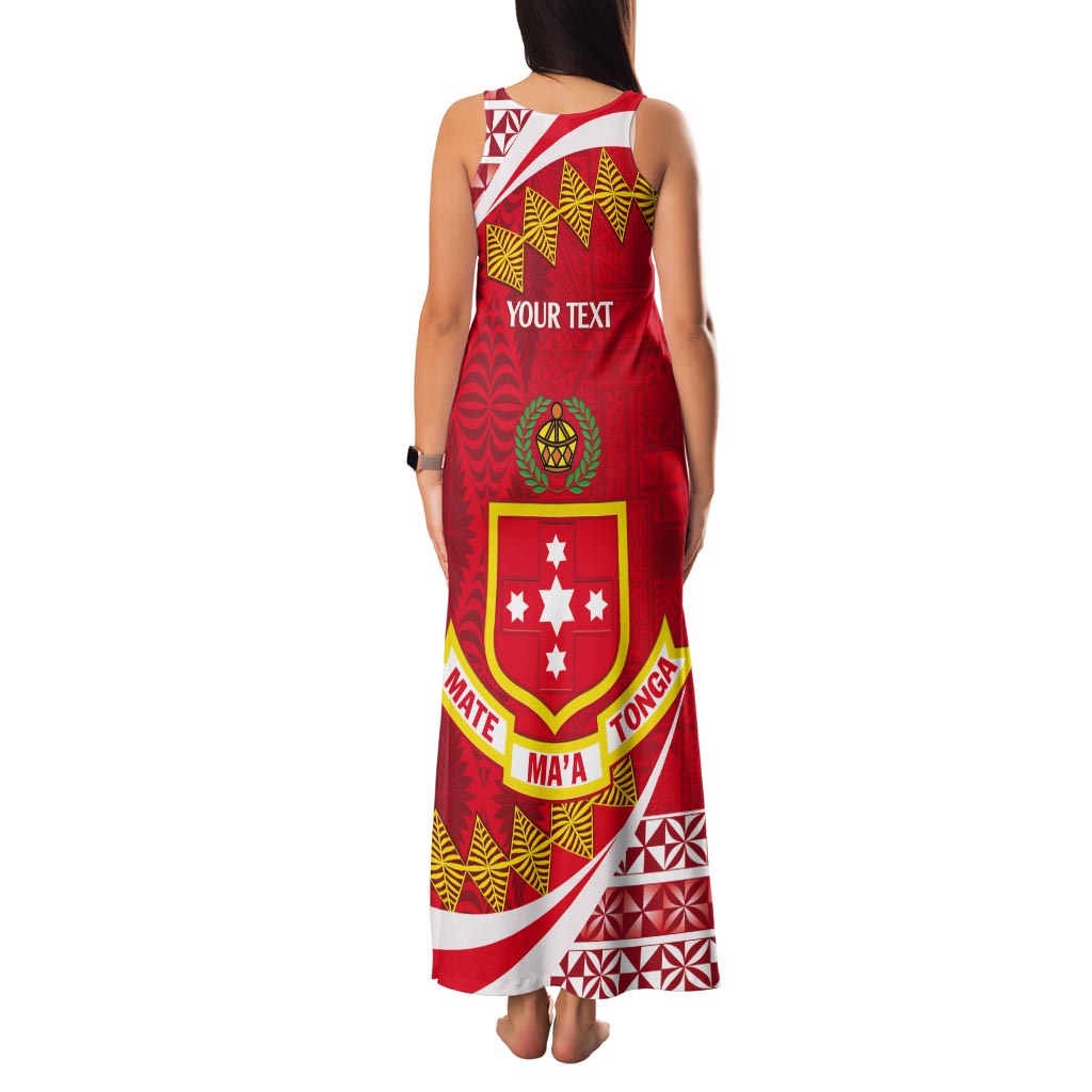 Personalised Kolisi Tonga College Atele Tank Maxi Dress Mate Maa Tonga 142 Years Anniversary LT14 - Polynesian Pride