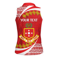 Personalised Kolisi Tonga College Atele Women Sleeveless Polo Shirt Mate Maa Tonga 142 Years Anniversary