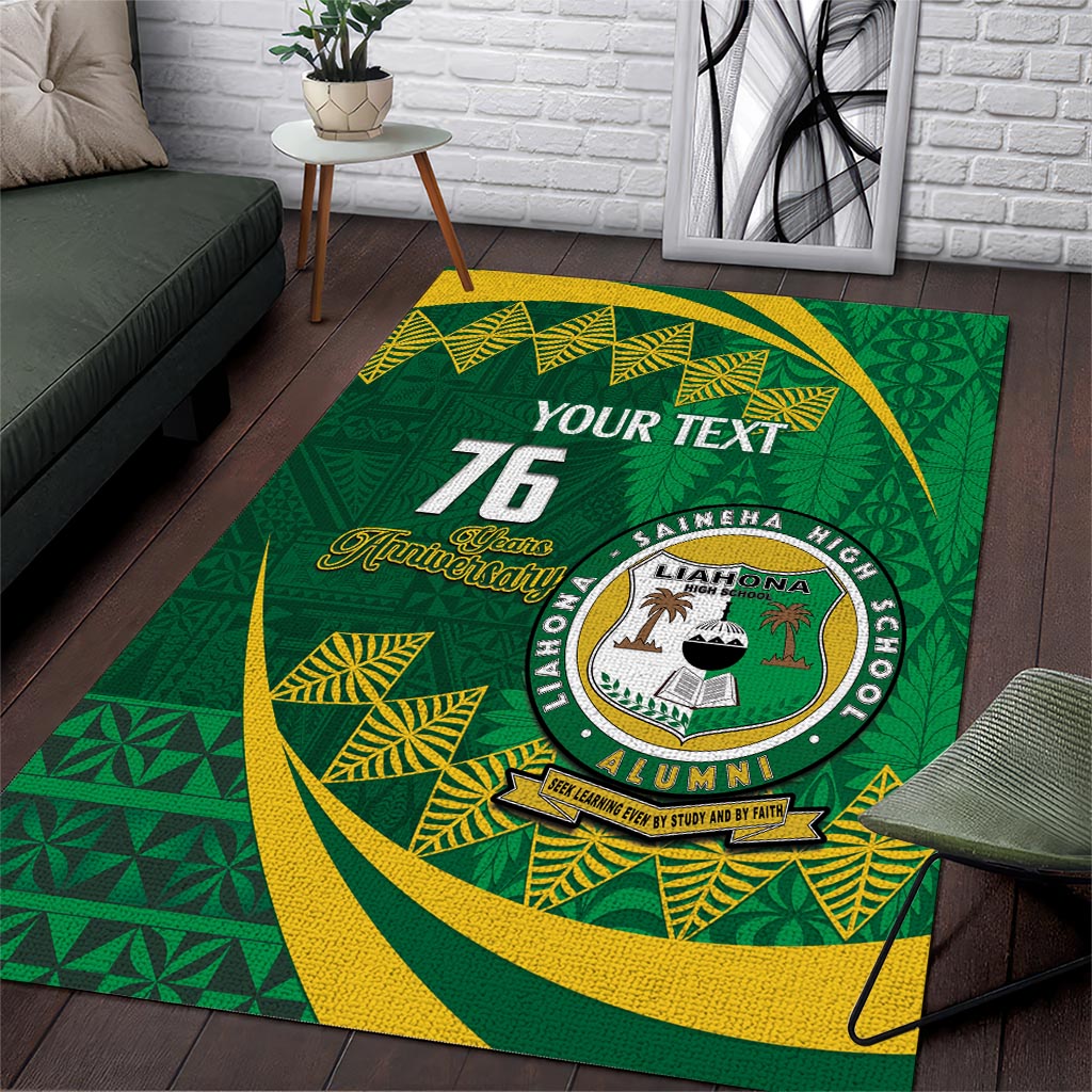 Personalised Tonga Liahona-Saineha High School Area Rug Happy 76 Years Anniversary