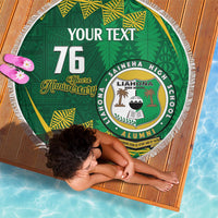 Personalised Tonga Liahona-Saineha High School Beach Blanket Happy 76 Years Anniversary LT14 - Polynesian Pride