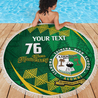 Personalised Tonga Liahona-Saineha High School Beach Blanket Happy 76 Years Anniversary LT14 - Polynesian Pride