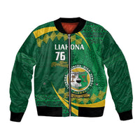 Personalised Tonga Liahona-Saineha High School Bomber Jacket Happy 76 Years Anniversary LT14 Unisex Green - Polynesian Pride