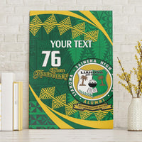 Personalised Tonga Liahona-Saineha High School Canvas Wall Art Happy 76 Years Anniversary LT14 Without Frame Green - Polynesian Pride