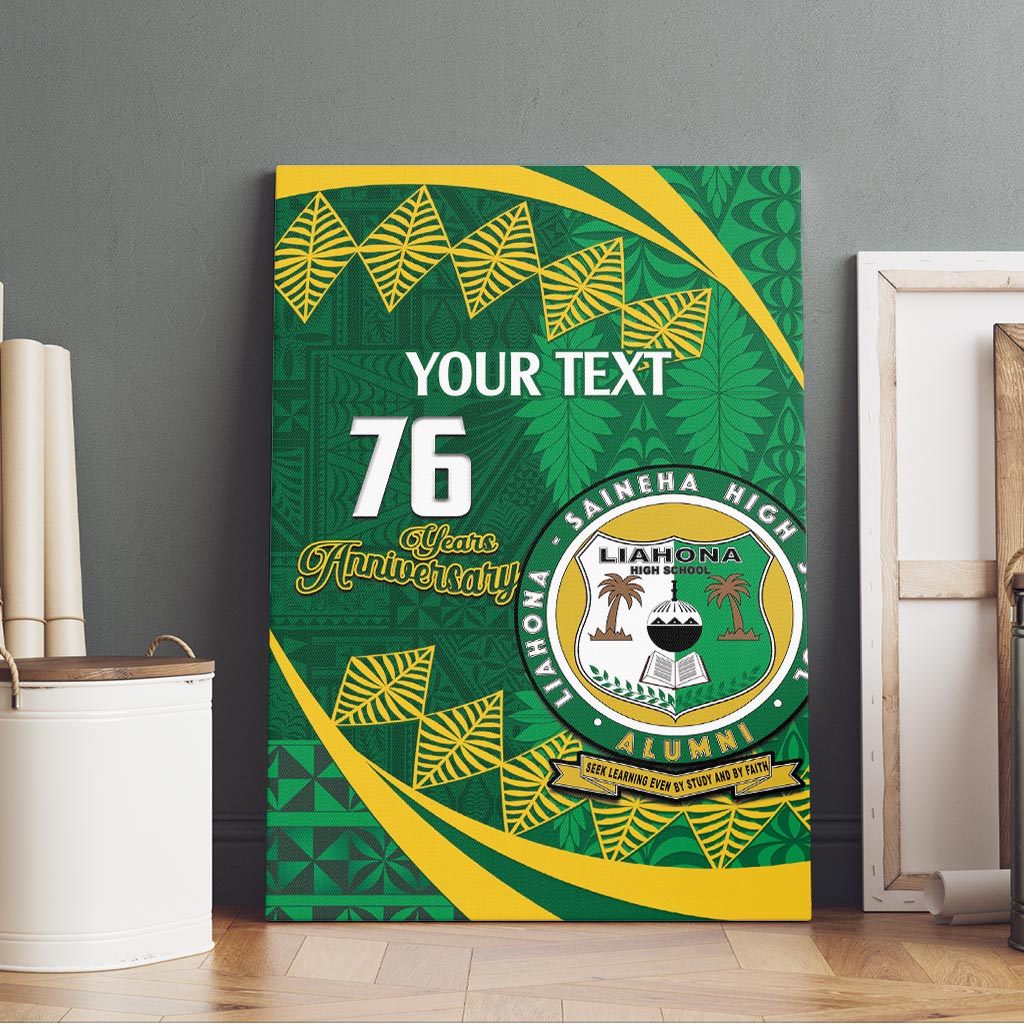 Personalised Tonga Liahona-Saineha High School Canvas Wall Art Happy 76 Years Anniversary LT14 - Polynesian Pride